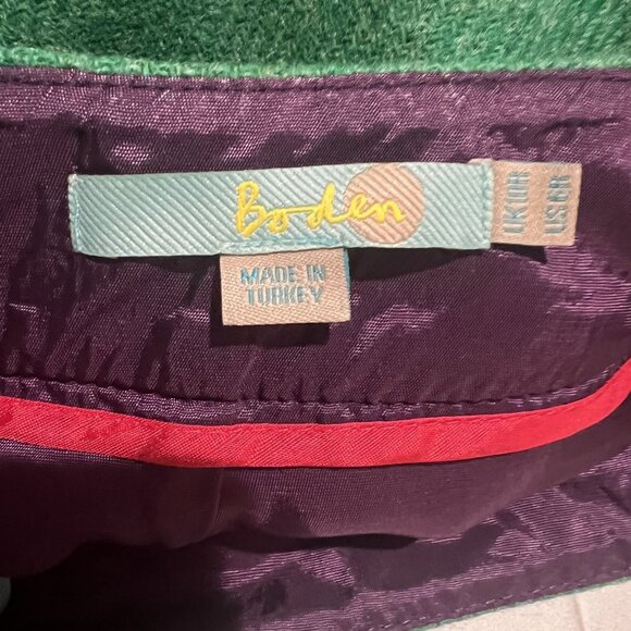 Boden Green Wool Blend Pencil Skirt pleated Women's Size 6 - Picture 3 of 7